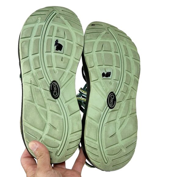 Chaco ZX3 Classic Sport Sandals Toe Loop Triple Strap Mint Green Womens 7 - Picture 8 of 8